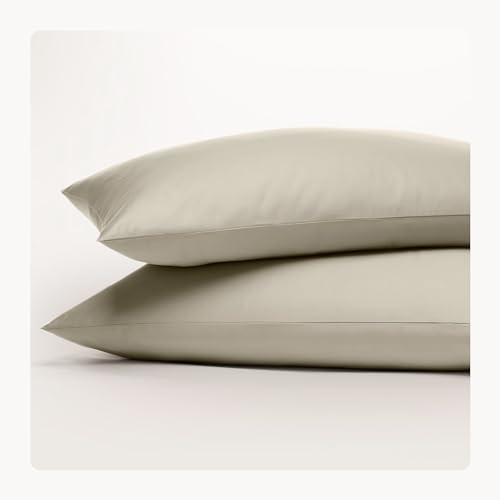 Seralino Seitenschläferkissen Bezug 40 x 145 Taupe/Beige (2er Set) 100% Bio Baumwolle, Oeko-Tex Zertifiziert, atmungsaktiv, Bezug für Seitenschläferkissen mit Reissverschluss