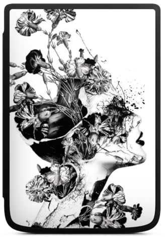 DeinDesign Coque pour liseuse Compatible avec Vivlio Touch HD Plus Etui pour liseuse Protection pour liseuse Black & White Abstrait Art