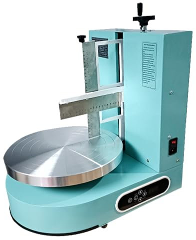 Electric Cake Scraper Icing Smoother for 4-12 Inch Cake, Automatic Birthday Cake Icing Machine, Decorating Round Cake Cream Coating Machine, 60-320RPM Auto Rotating Speed,LightGreen