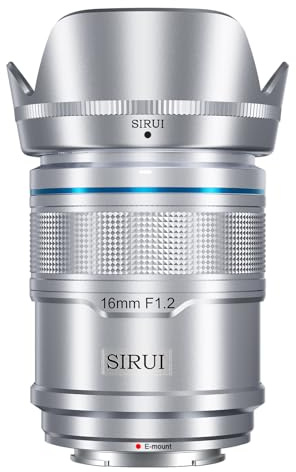 SIRUI Sniper 16mm Autofokus Objektiv, F1.2 Weitwinkel APS-C Kameraobjektiv, E Mount Objektiv für A6400, A6700, ZV-E10, FX3/30(E-Mount, Silver)