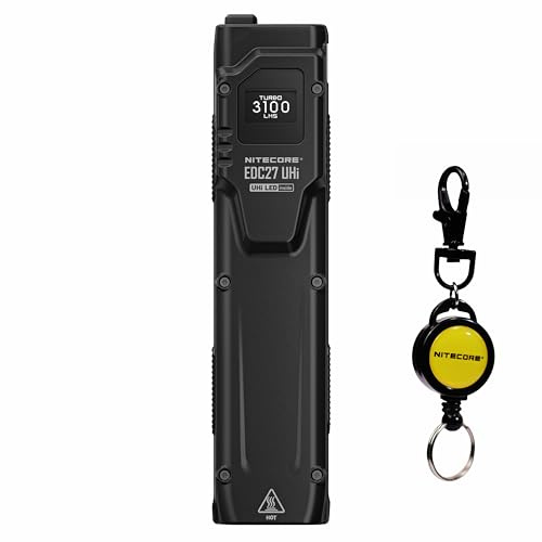 Nitecore EDC27 UHi 3100 lúmenes ultra delgada de alto rendimiento EDC linterna eléctrica con llavero retráctil