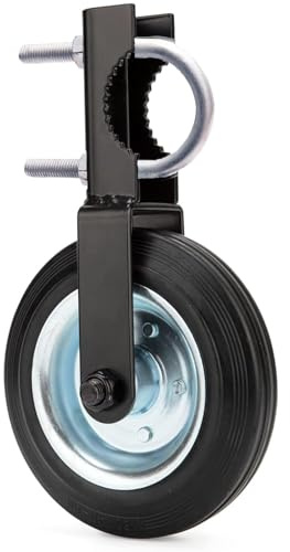 6 Fence Gate Wheels for Metal Tube Gate Driveway Gate Fence Wheels for Gates Farm Gate Wheel Swing Gate Fence Support Wheel 1-5/8 Thru 2 Gate Frames, Black