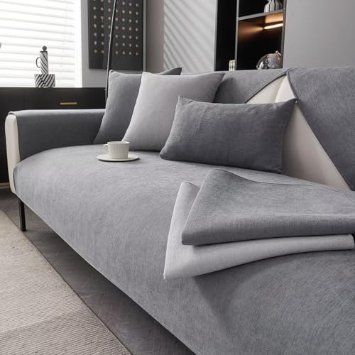 Sofa Überzug, Sofadecken für Sitzfläche 1 2 3 4 Sitzer, Überwurfdecken für Sofa, Sofaschoner Rutschfest, Couchbezug Katze Hundeschutz, Sofabezug Ecksofa für L-Form U-Form Sektionssofa, 90*160cm