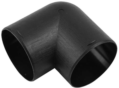 VOANZO 1pc Car Duct Elbow 75mm Diesel Air Heater Duct Connector Car Air Heater Duct Exhaust L-Shaped Black Elbow Bend (Black)