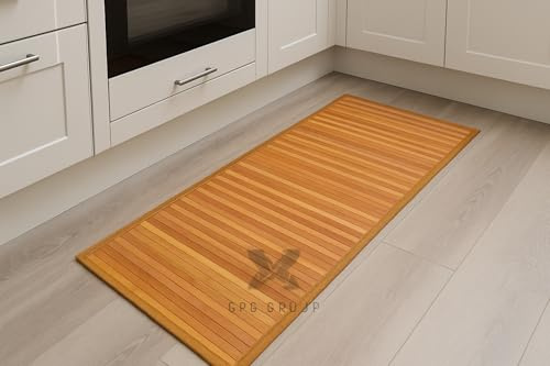 GX GARGIX Tappeto Cucina Antiscivolo, Passatoia Lavabile, Set Stuoie Multiuso con Bordo in Tessuto Degrade Cucina Varie Misure e Colori (50X240cm, NMB-1 Arancione)