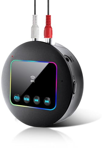 RUIZHI Bluetooth 5.4 Sender Klinke - 2 in 1 Bluetooth Transmitter Empfänger mit RCA/TF/NFC, Bluetooth Adapter Kompatibel mit Flugzeug, TV, Stereoanlage Audio Kopfhörer, Verstärker
