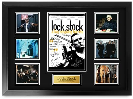 HWC Trading Lock, Stock & Two Smoking Barrels Jason Statham, Vinnie Jones Gifts Printed Signed Autograph Picture for Movie Memorabilia Fans - A2 Framed (ID-006523)