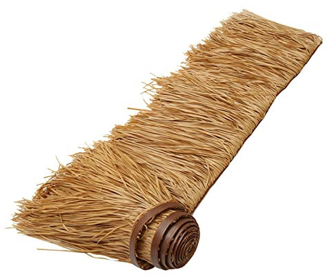 Rouleau de chaume de palmier mexicain en polyéthylène pour Tiki Bar Parasol de plage Clôture de jardin Style hawaïen Décoration de fête Durable et écologique 5 m