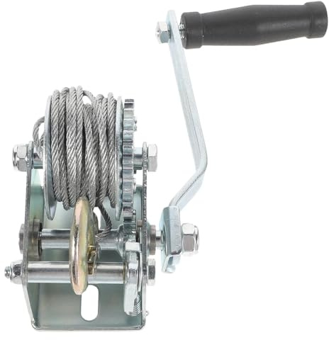 JHXHFJXZ Cabrestante de trinquete de 500 LB for Barco, Manual, for Remolque Marino, pequeño Engranaje de Metal con manivela Controlar con precisión el Movimiento