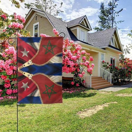 Drapeau cubain et drapeau marocain double face 28 x 40 pouces, décoration extérieure pour jardin