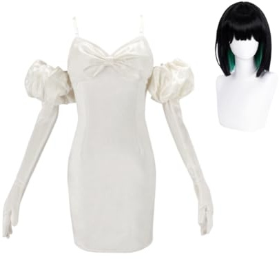 Anjinguang Sua - Disfraz de cosplay de anime Sua, vestido blanco, disfraz de actuación escénica, disfraz de Halloween, carnaval, uniforme