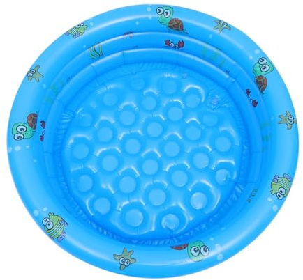 iplusmile Piscina Hinchable Redonda para Diseño Educativo Bañera Inflable para Interior y Exterior Piscina de Bolas Azul de PVC Resistente y Portátil para Acuáticos y Fiestas de Verano