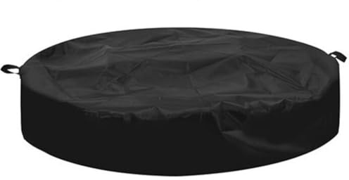VRTYVEYBB Rund eldstadsskydd för uteplatsens eldgryta, 57 tum diameter, 420D Oxford-tyg, justerbar passform 13–145 cm, väderbeständigt skydd för utomhusbruk