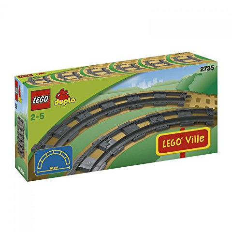 LEGO Duplo Curved Rails 6pieza(s) Bloque de construcción para niños - Bloques de construcción para niños (Negro, 6 Pieza(s), 2 año(s), 5 año(s))