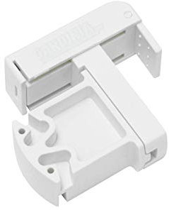 GARDINIA Klemmträger für Mittel- und Seitenzugrollo, Montage ohne Bohren, Für Fensterflügel, Verstellbar von 6-30 mm, Klemmhalter, Kunststoff, Weiß