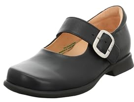 Think! Damen PENSA chromfrei gegerbte nachhaltige Halbschuhe, SCHWARZ 0000