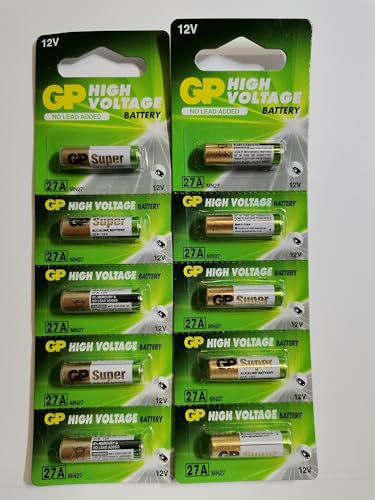 Lot 10 Pile 27A - MN27 - 12Volts 12V Alcaline GP27a L828 El812