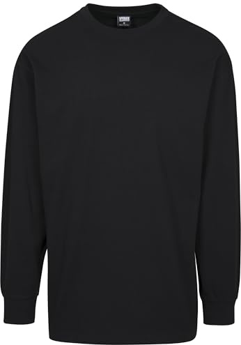 Urban Classics Camiseta de Manga Larga para Hombre Boxy Heavy, Negro (Black 00007), XXL