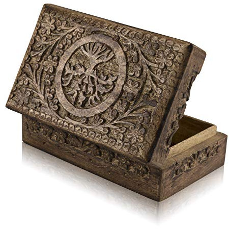 Tolle Geburtstagsgeschenkideen, handgefertigt, dekorativer Baum des Lebens, Schmuckkästchen, Schatztruhe, 20.3x12.7 cm, Geschenke für sie