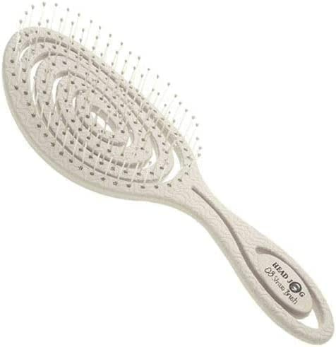 Head Jog 08 Paddle Brush Flexibel Soft Pin Borst, reda ut vått eller torrt hår. Mjuk borstning hårborste. Utredningsborste lockig och vågig. (Originalsamling havregryn) 1 st (paket med 1) havregryn