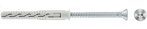 Fijación del marco de pared con tacos de nailon, 10 x 200 tornillos de cabeza avellanada huella TX KPS-FAST S Pack de 25