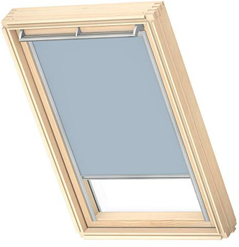 VELUX Original Dachfenster Verdunkelungsrollo für FK04, Himmelblau, mit Grauer Führungsschiene