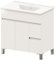 Kibath Mueble de Baño con Lavabo Urban 80 cm 2 cajones y 2 Puertas Acabado Blanco Brillo Fabricado en Madera