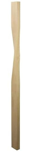 Jackson Woodturners Oak Square Twist Newel Post Half 90mm 1500mm