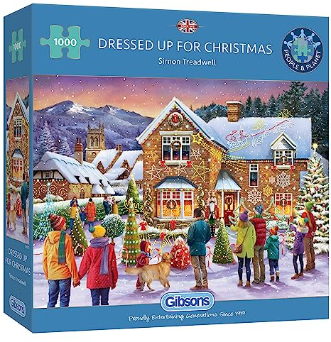 Gibsons Dressed Up For Christmas 1000 Piece Jigsaw Puzzle