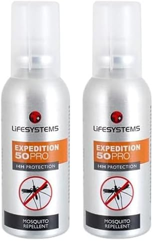 Lifesystems Insect Repellent Expedition Pro DEET Pump Spray, Repels Mosquitoes, Biting Insects and Ticks, Up to 7hrs Protection, Ideal for Any Destination Including Jungle Tropics (Pack of 2)