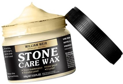 100g Steinpolierwachs - Steinpolitur Wachs | Stone Care Wax | Steinpolitur Naturstein | Polierwachs Granit | Steinpolitur Glanz Polierwachs Stein Für Marmormöbel Keramikfliesen, Steinböden, Steinwände