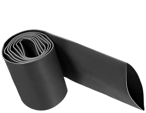 Unifizz Heat Shrink Tubing 40mm Dia 66mm Flat Width 2:1 Ratio Shrinkable Tube Cable Sleeve 1m - Black