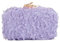 Syrads Flower Borsa Pochette Borsa Da Sera Borse Floreali con Catena per Matrimonio,Viola chiaro