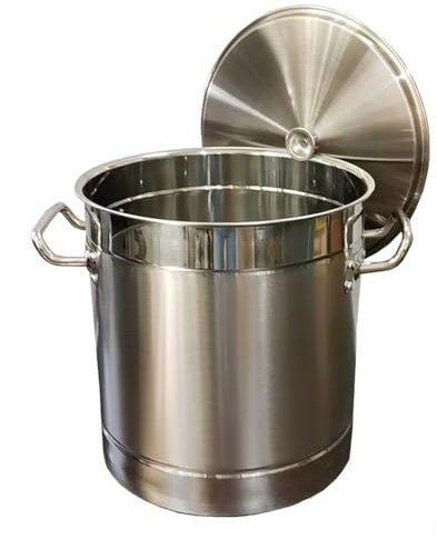 Stainless Steel Stock Pot, Thick Stock Pot with Fitted Cover, Tri-Ply Composite Bottom, for Catering Snack Restaurants Commercial/Home (10-80L)(Size:15L)