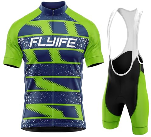 Maillot de Ciclismo para niños y niñas, Camiseta de Manga Corta y Pantalones Cortos con Almohadilla para el Asiento con 9D Gel Acolchado para Equipos Pro (TYP-3,S)
