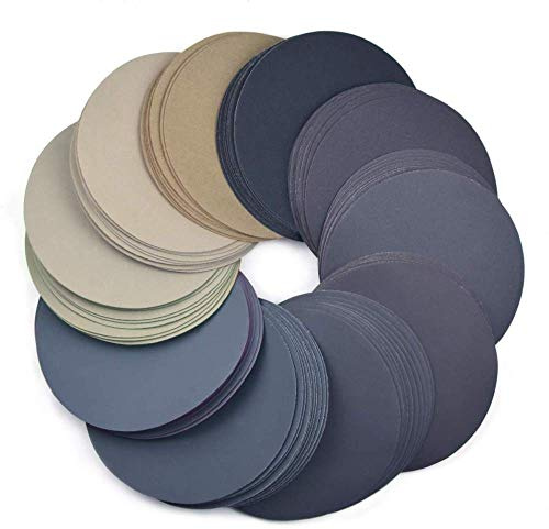 YOUMEISI Schleifpapier, 6-Zoll-Schleifscheiben, 150 mm, Schleifpapier, Klett-Schleifpapier, Körnung 320–10.000, Sortiert for Nass-/Trockenpolieren, 50 Stück