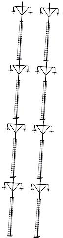BELLIFFY 8 Pz luce da giardino modello decorazione in miniatura accessori per treni in scala mini arredamento per la casa accessori per la scena del tavolo di sabbia acciaio inox più abs
