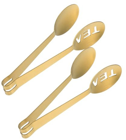 MAGICLULU 2stücke Teebeutel-auspresswerkzeug Metallzange Für Praktische Lebensmittelzange Multifunktionale Ergonomische Teebeutelzubehör Professionelle Filterzange