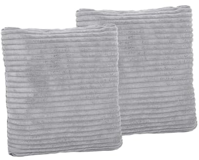 KiddyMoon Kinderkopfkissen 2Er Set Kissen 30X30cm Weiches Kinderkissen Für Sofa Oder Kinderzimmer Mit Weicher Struktur, Dunkelgrau,2Er Pack