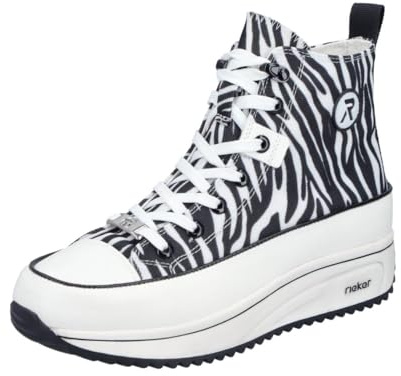 Rieker dam 90010 sneakers hög, vit, 42 EU