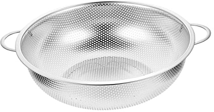 PartyKindom Panier D'égouttage à Double Poignée 31,5 Cm En Acier Inoxydable 304 Épais Panier-filtre Passoire Cuisine Pour Fruits Et Légumes Usage Quotidien