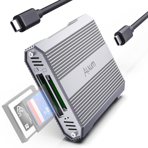 Alxum Lettore di Schede 10Gbps con Doppio Slot, CFexpress Tipo B e SD4.0, USB 3.2 Gen 2, Compatibile con Windows/Mac/Linux/Android