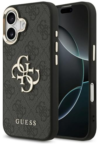 CG MOBILE Guess 4G Groß Logo Hülle für iPhone 17 (Schwarz)