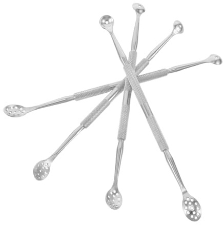 SAFIGLE 4 Piezas Herramientas para Cutículas de Uñas de Acero Inoxidable Diseño de Doble para Empujar y Eliminar Muerta y Duraderas para Manicura Profesional Casa y Viajes Color Plata