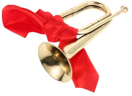 Blashorntrompete für Anfänger und Schüler mit Austauschbarem Mundstück | Messing, Goldfarbenes Blasinstrument für Aufführungen und Andere Anlässe, Langlebig, Leicht zu Lernen