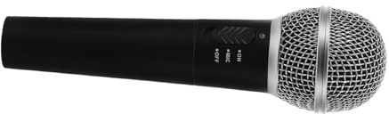 VINTORKY Dynamisches Drahtloses Mikrofon 2.4g 1 Satz für Karaoke Schwarz | Zinklegierung, Empfänger und 2 Aa 1, 5v Batterien, Dual Connectivity für Auftritte