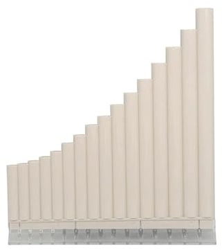 Panflöte Für Erwachsene Panflöte 16 Röhren C Tonart Umweltfreundliches ABS Mit Tasche Traditionelles Holzblasinstrument(Beige)