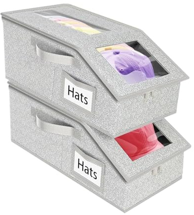Organizer per cappelli da baseball, impilabile, organizer per cappelli per armadio, grande organizer per mensole, cassettiere, armadi, scrivanie, casa, ufficio, appartamento, camera da