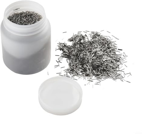 Perni in acciaio inox 304, 1 kg, per finitura in metallo, diametro 0,7 mm, lunghezza 5 mm, perni magnetici per bicchieri rotanti, in acciaio (0,8 x 7 mm)