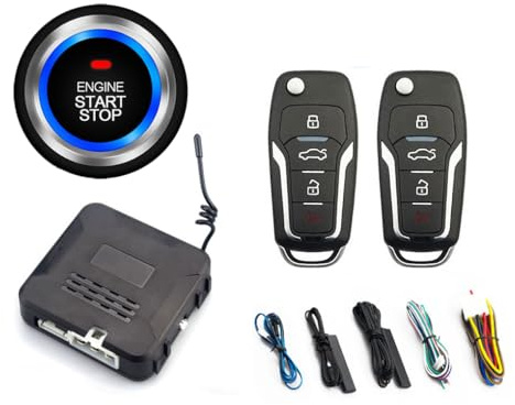 KIXZSAZ Autotelefon App Keyless Entry Alarmanlagen Fernbedienung Start Stopp Controller Automatische Sperre Kfz Zubehör, Typ B